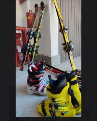 Sci carving recenti completi e scarponi varie mis