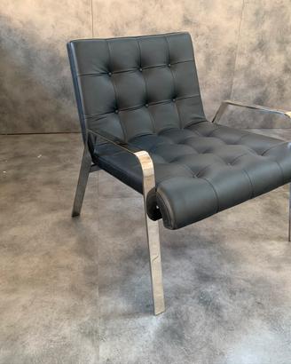 Poltrona di design in vera pelle