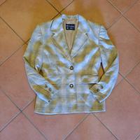 Elegante Blazer Scozzese in Lana e Cashmere 