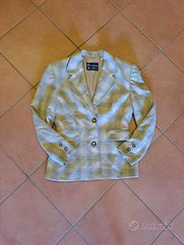 Elegante Blazer Scozzese in Lana e Cashmere 