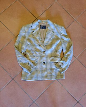 Elegante Blazer Scozzese in Lana e Cashmere 