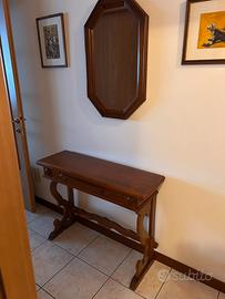 Consolle in legno stile classico con cassetto