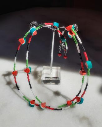 Collana Palestina anguria perline Miyuki