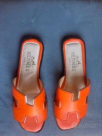 Ciabatte Hermes arancioni nr. 36