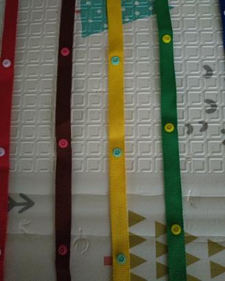 Set di 5 cordini per giochi, ciucci, borracce, bib