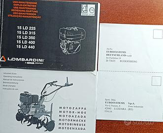 motozappe a 3 velocità + 1 RM professionale