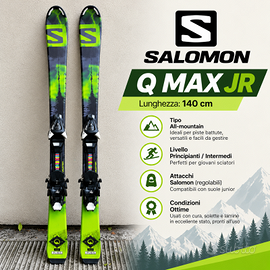 Sci Salomon Q MAX JR 140 cm con attacchi