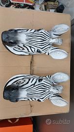 TESTA ZEBRA IN RILIEVO DECO A PARETE