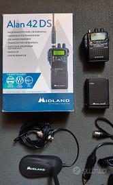 CB portatile MIDLAND Alan 42 DS + Antenna Magnetic