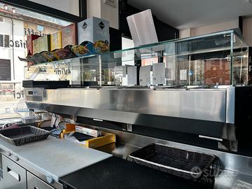 Vetrina refrigerata e vetrina calda