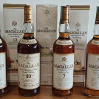 Macallan lotto 4 bottiglie 12+10+7+7