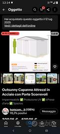 capanno in acciaio outsunny