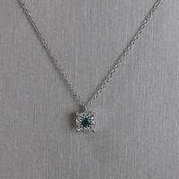 collana oro 18 kt diamanti e smeraldo