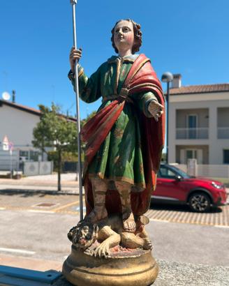 Antica statua policroma San Michele arcangelo 700