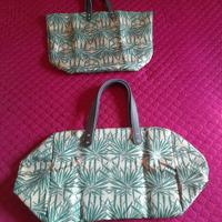 1 borsa da viaggio 2 shopping bag SET