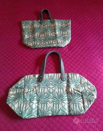 1 borsa da viaggio 2 shopping bag SET