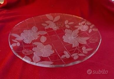 PIATTO PORTATA in VETRO TRASPARENTE
