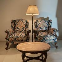 Coppia di Poltrone Classiche Stile Luigi Filippo +