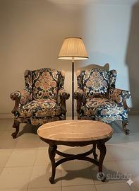 Coppia di Poltrone Classiche Stile Luigi Filippo +