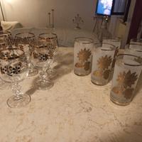 Servizio Bicchieri e Calici Vintage in Vetro 