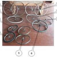 Lotto di cerchi per biciclette di varie misure