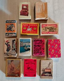 Lotto 12 Scatole Fiammiferi Vintage Anni 60/80 