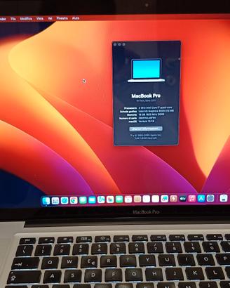 Macbook pro 15"  2011 ram 16/ 240 ssd 