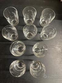 Set bicchieri in vetro