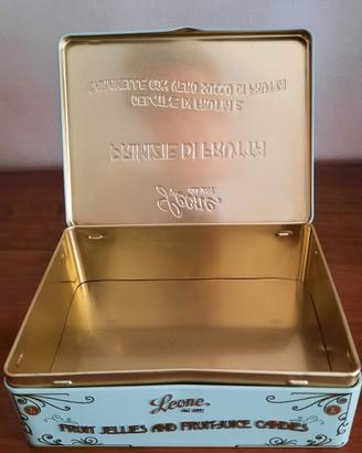 SCATOLA VINTAGE IN LATTA CARAMELLE LEONE