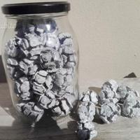 40 pigne bianche colorate effetto neve