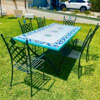 Tavolo Pietra Lavica 200x100 + 6 Sedie