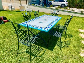 Tavolo Pietra Lavica 200x100 + 6 Sedie