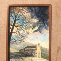 Mattonella dipinta invetriata