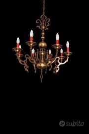 lampadario in ottone