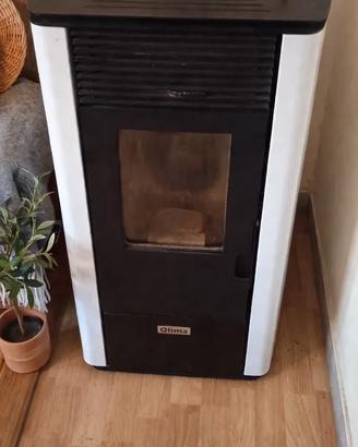 stufa a pellet Qlima fiorina Bianca 7kW -
