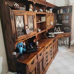 SALA DA PRANZO COMPLETA IN PINO RUSSO