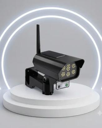 Finta Telecamera Solare LED con Sensore Esterno