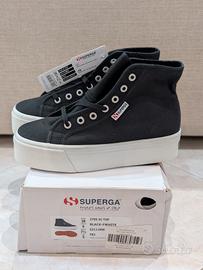 Superga 2705 Hi Top Nere Platform
