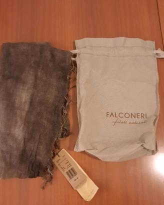 Foulard Falconeri marrone con cartellino
