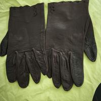 Guanti in pelle marrone