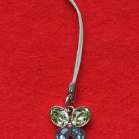Charm ciondolo Swarovski farfalla verde azzurro