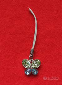 Charm ciondolo Swarovski farfalla verde azzurro