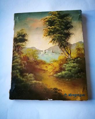 Dipinto olio su tela di Arturo Vergagni 12x15