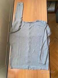 Maglione beige con perle