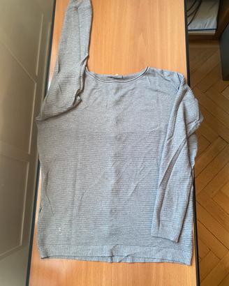 Maglione beige con perle