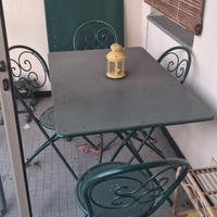 sedie e tavolo da esterno ferro 