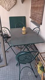 sedie e tavolo da esterno ferro 