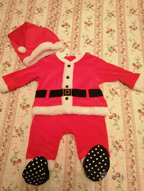 Costume babbo natale 6-9 mesi