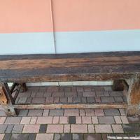 Banco o tavolo da falegname in quercia