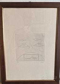 Virgilio Guidi litografia originale-Venezia/Marina